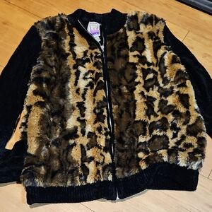 Fleece And Fur Cardigan